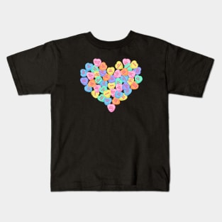 Funny Anti Valentines Day Candy Hearts Kids T-Shirt